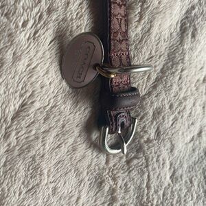 Adorable Coach pink & cream signature dog collar in.